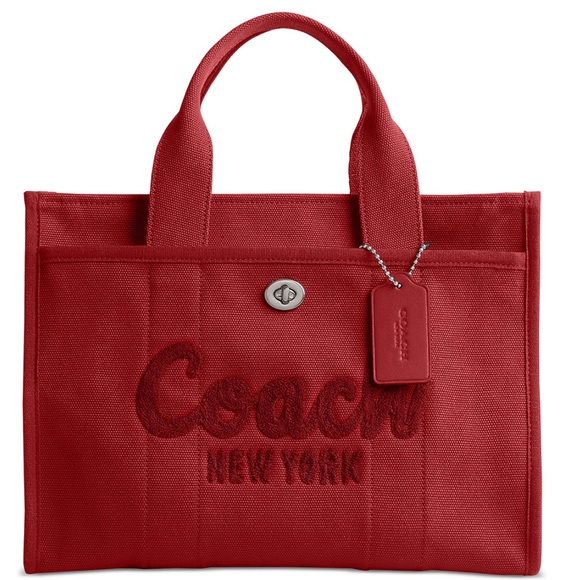 Coach Handbags - Coach Cargo Silver/ 1941 Red Tote Bag